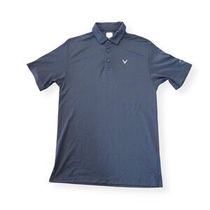 Callaway Opti-Dri Short Sleeve Golf Polo Black Men's L CoolingPerformance